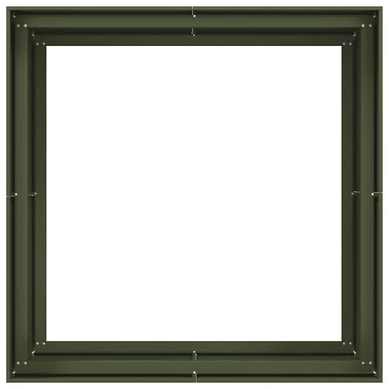 vidaXL ültetvény olívazöld 120x80x80 cm Acél