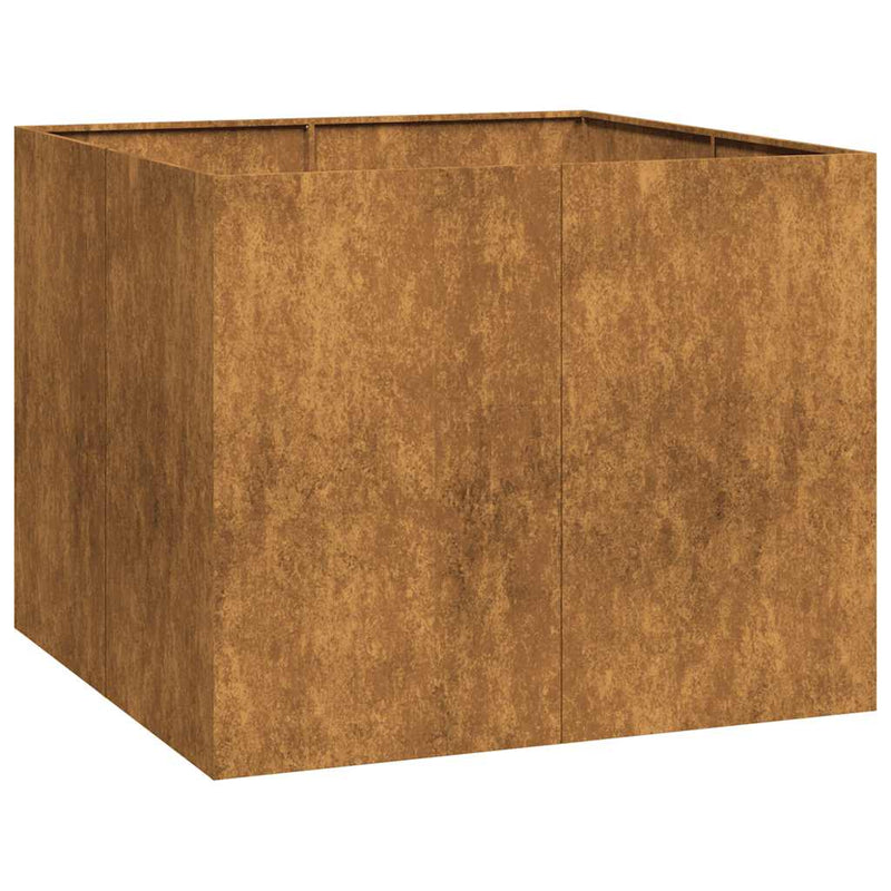 vidaXL ültető rozsdás 100x100x80 cm időjárásálló acélból