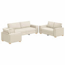 vidaXL Kanapé Szett 3 pcs Bézs 220 x 80 x 84 cm Lábbal kevert anyag