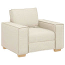 vidaXL Kanapé Szett 3 pcs Bézs 220 x 80 x 84 cm Lábbal kevert anyag