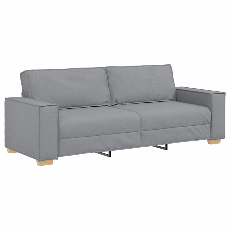 vidaXL Kanapé Szett párnával 3 pcs Szürke 220 x 78 x 84 cm szövet