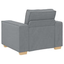 vidaXL Kanapé 3 pcs Világosszürke 220 x 80 x 84 cm Lábbal kevert anyag