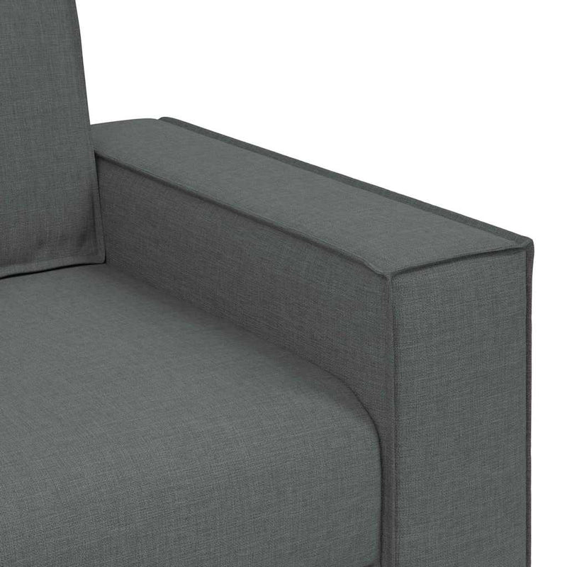 vidaXL Kanapé Szett párnával 3 pcs Szürke 220 x 78 x 84 cm szövet