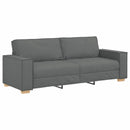 vidaXL Kanapé 3 pcs Sötétszürke 220 x 80 x 84 cm Lábbal kevert anyag