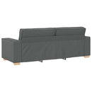 vidaXL Kanapé 3 pcs Sötétszürke 220 x 80 x 84 cm Lábbal kevert anyag