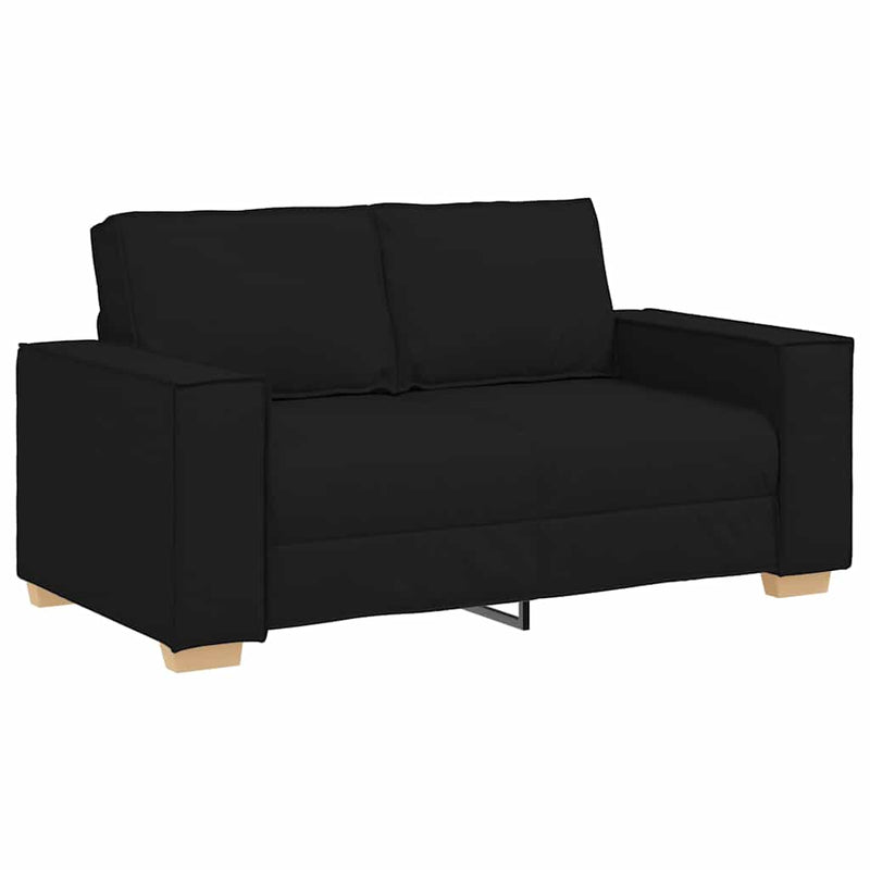 vidaXL Kanapé Szett párnával 3 pcs Fekete 220 x 78 x 84 cm szövet