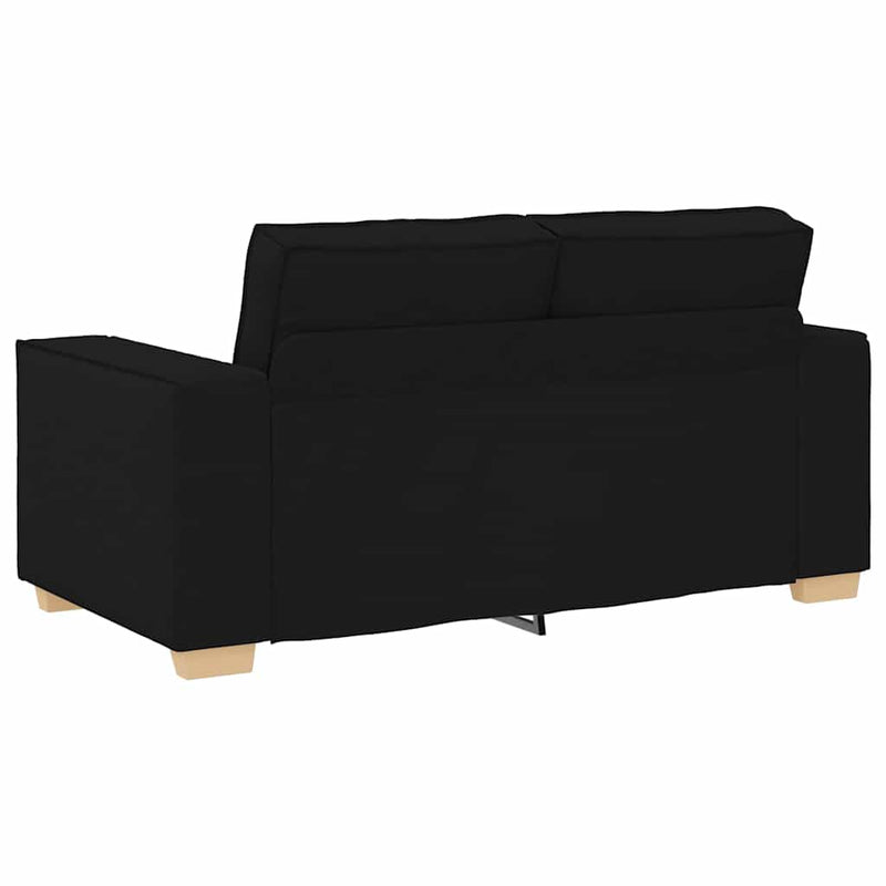 vidaXL Kanapé Szett párnával 3 pcs Fekete 220 x 78 x 84 cm szövet