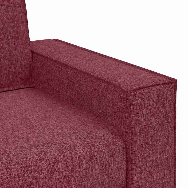 vidaXL Kanapé Szett párnával 3 pcs Bordó 220 x 78 x 84 cm szövet