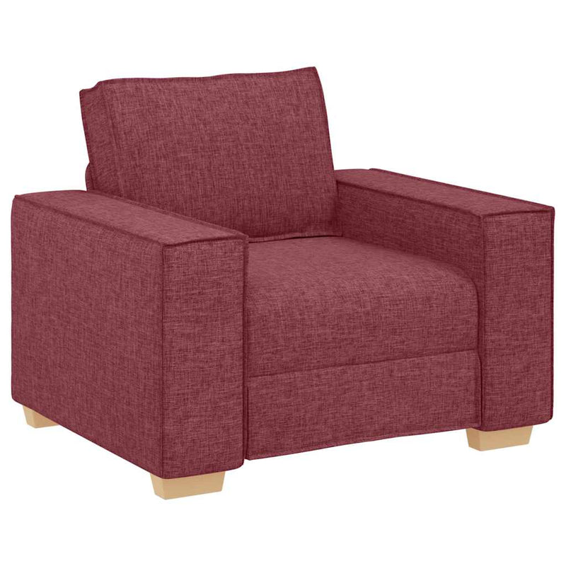vidaXL Kanapé Szett párnával 3 pcs Bordó 220 x 78 x 84 cm szövet
