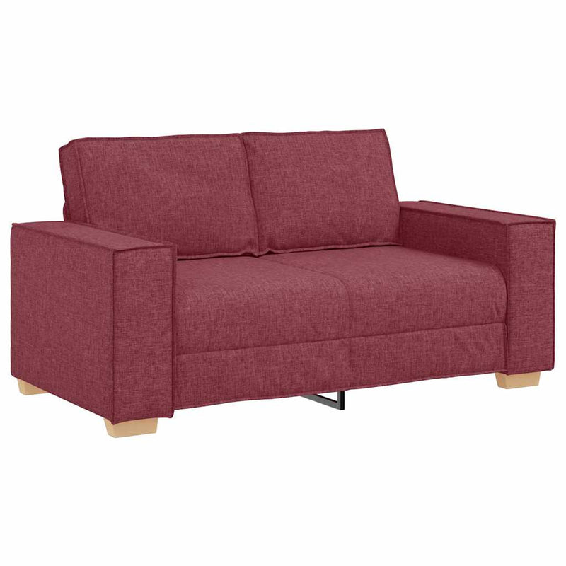 vidaXL Kanapé Szett párnával 3 pcs Bordó 220 x 78 x 84 cm szövet