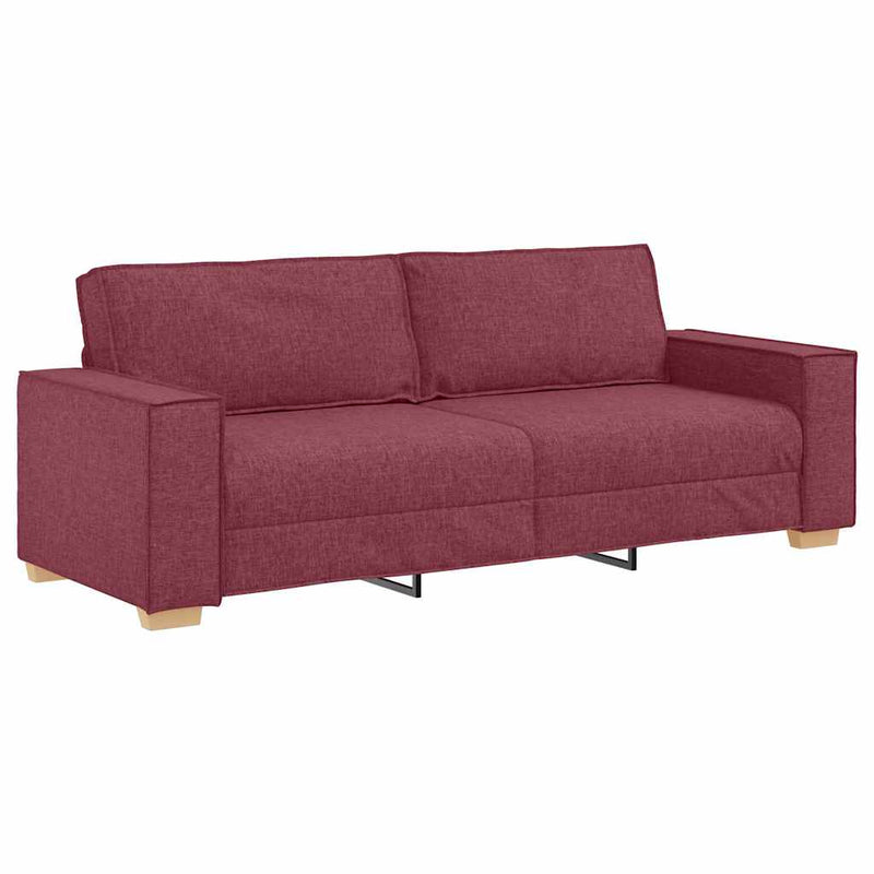 vidaXL Kanapé Szett párnával 3 pcs Bordó 220 x 78 x 84 cm szövet