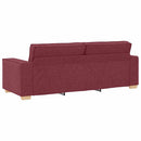 vidaXL Kanapé 3 pcs Bordó 220 x 80 x 84 cm Lábbal kevert anyag
