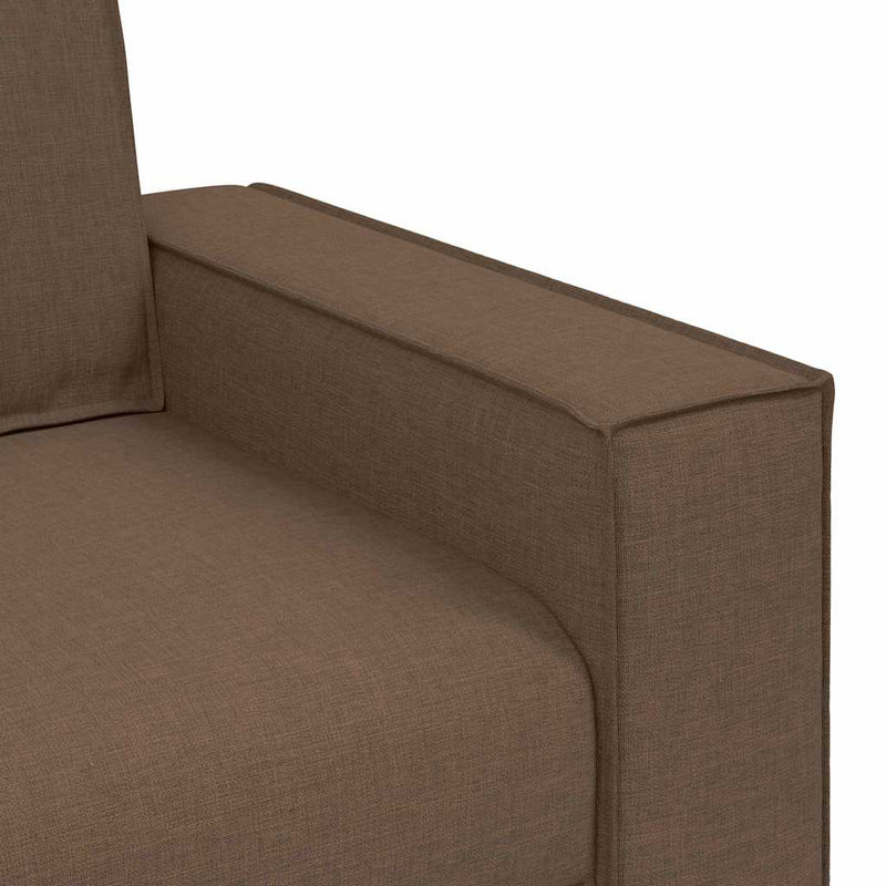 vidaXL Kanapé Szett párnával 3 pcs Barna 220 x 78 x 84 cm szövet