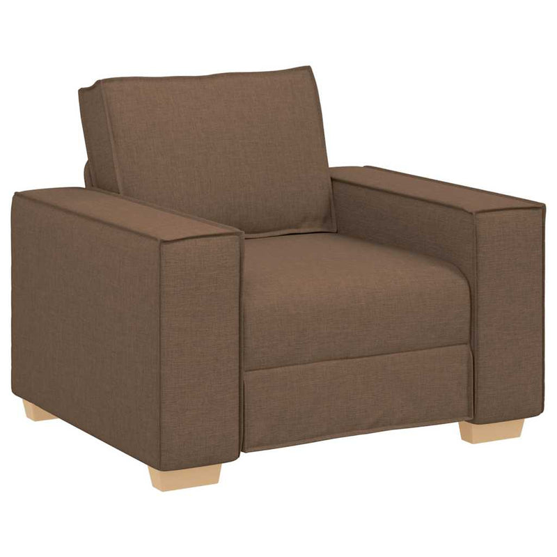 vidaXL Kanapé Szett párnával 3 pcs Barna 220 x 78 x 84 cm szövet