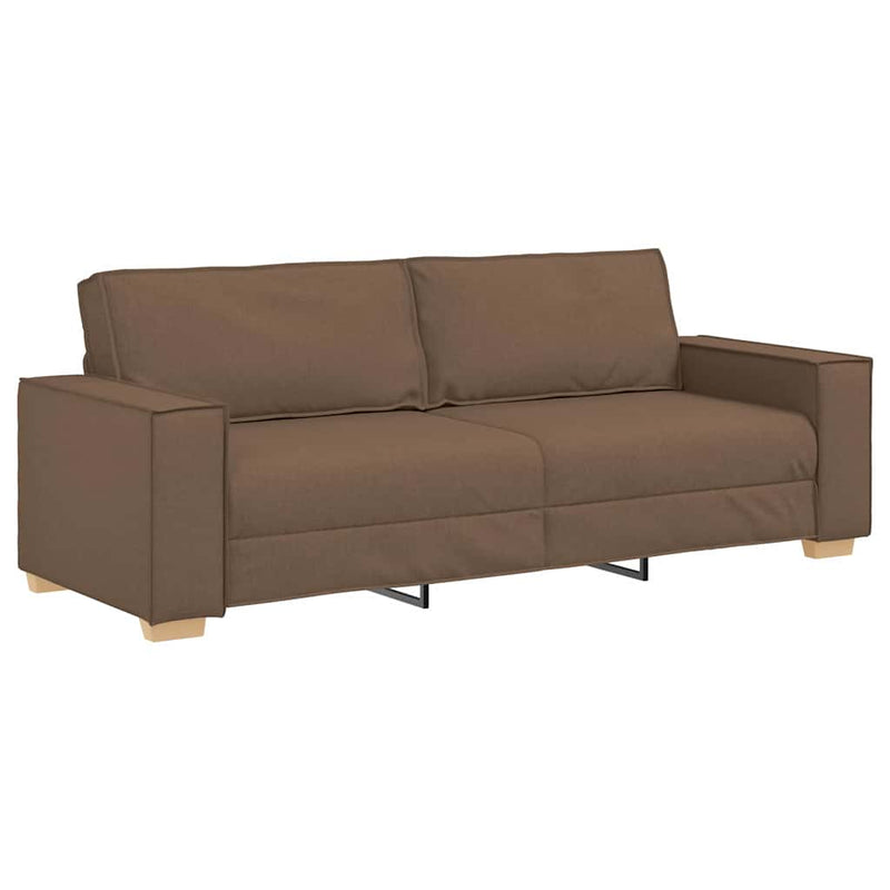 vidaXL Kanapé Szett párnával 3 pcs Barna 220 x 78 x 84 cm szövet