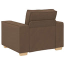 vidaXL Kanapé 3 pcs Barna 220 x 80 x 84 cm Lábbal kevert anyag