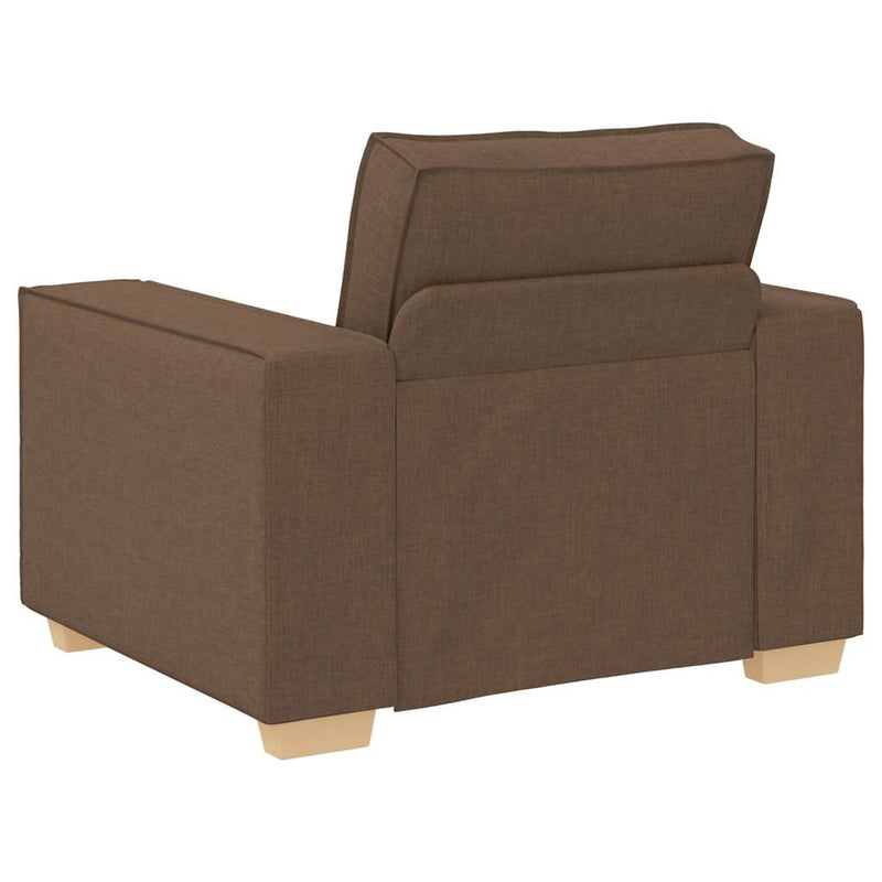 vidaXL Kanapé Szett párnával 3 pcs Barna 220 x 78 x 84 cm szövet