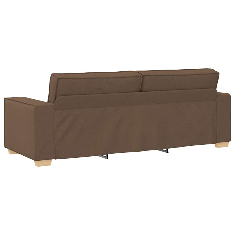 vidaXL Kanapé Szett párnával 3 pcs Barna 220 x 78 x 84 cm szövet