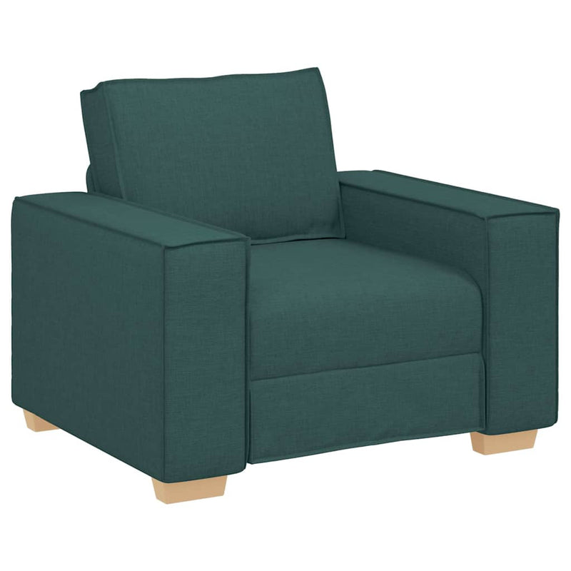 vidaXL Kanapé Szett párnával 3 pcs Sötétzöld 220 x 78 x 84 cm szövet