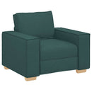 vidaXL Kanapé 3 pcs Sötétzöld 220 x 80 x 84 cm Lábbal kevert anyag