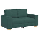 vidaXL Kanapé 3 pcs Sötétzöld 220 x 80 x 84 cm Lábbal kevert anyag