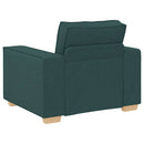 vidaXL Kanapé 3 pcs Sötétzöld 220 x 80 x 84 cm Lábbal kevert anyag