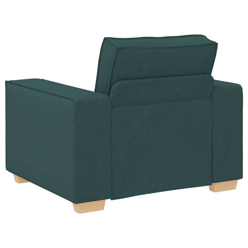 vidaXL Kanapé Szett párnával 3 pcs Sötétzöld 220 x 78 x 84 cm szövet