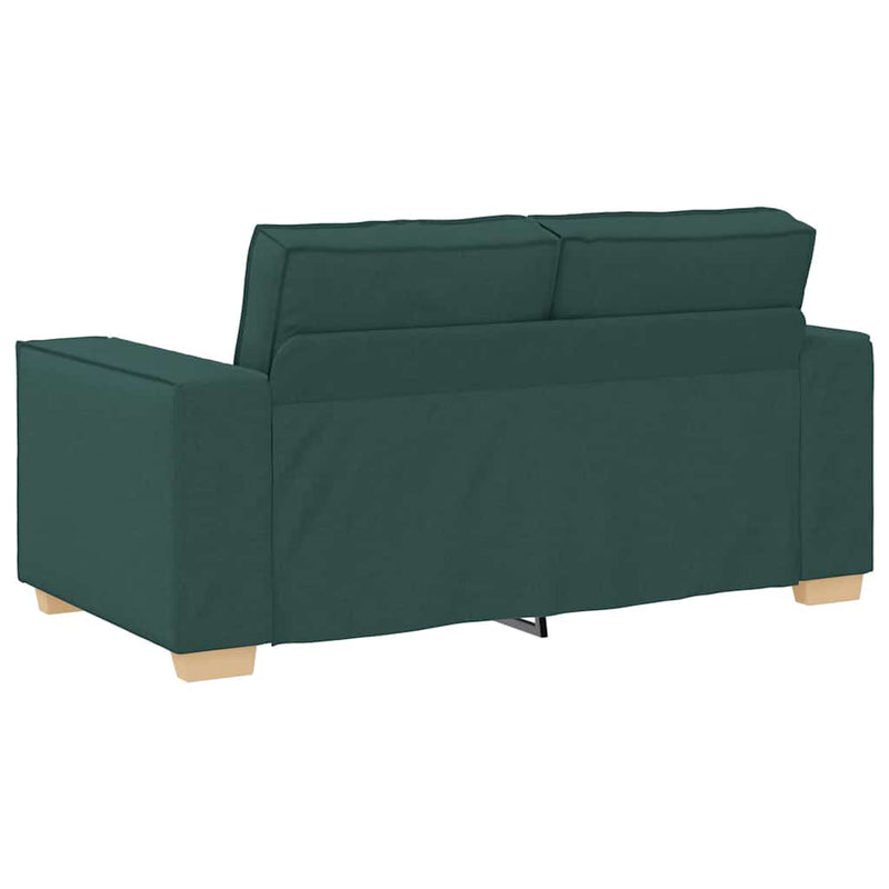 vidaXL Kanapé Szett párnával 3 pcs Sötétzöld 220 x 78 x 84 cm szövet