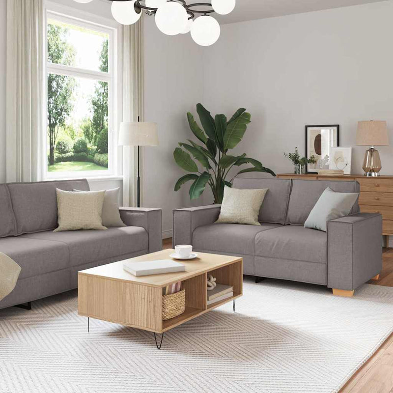 vidaXL Kanapé Szett párnával 3 pcs Tópszínű 220 x 78 x 84 cm szövet