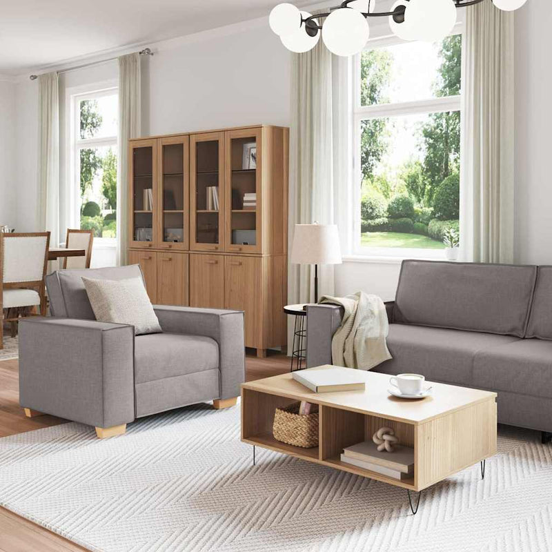 vidaXL Kanapé Szett párnával 3 pcs Tópszínű 220 x 78 x 84 cm szövet