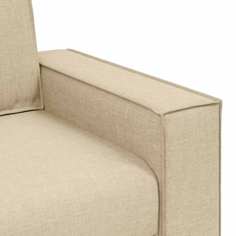 vidaXL Kanapé Szett párnával 3 pcs Krém 220 x 78 x 84 cm szövet