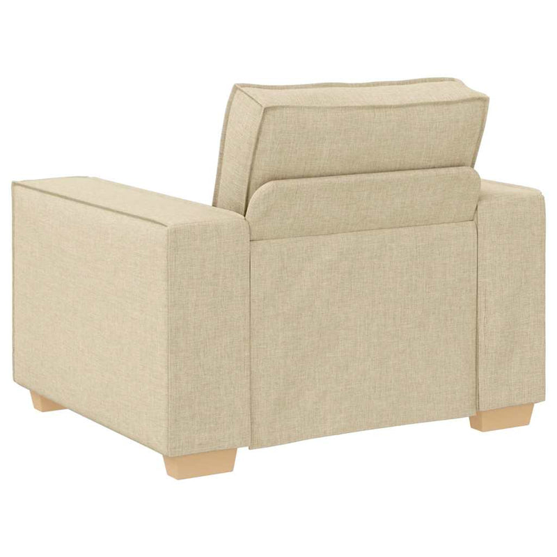 vidaXL Kanapé Szett párnával 3 pcs Krém 220 x 78 x 84 cm szövet