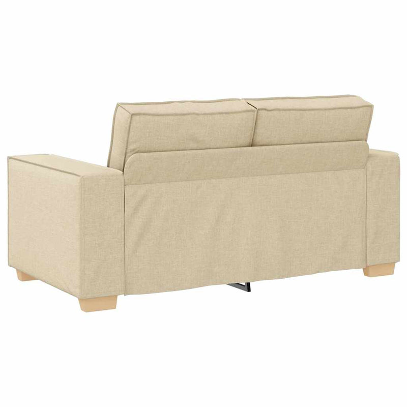 vidaXL Kanapé Szett párnával 3 pcs Krém 220 x 78 x 84 cm szövet