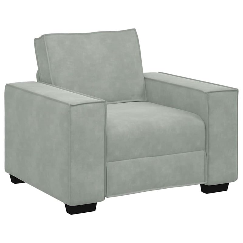 vidaXL Kanapé Szett párnával 3 pcs Szürke 220 x 78 x 84 cm Bársony