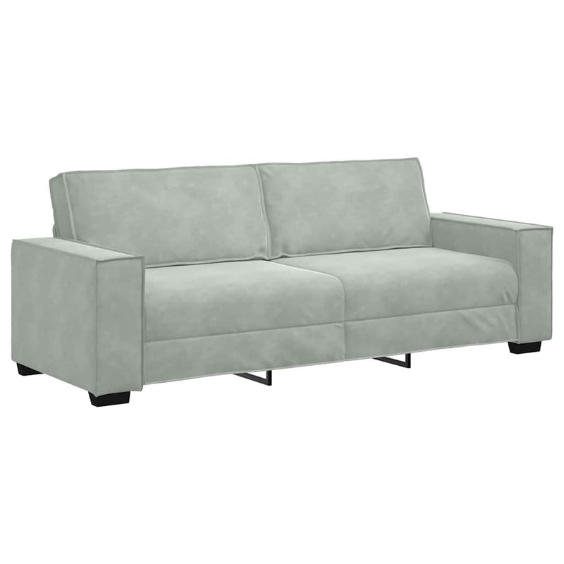 vidaXL Kanapé Szett párnával 3 pcs Szürke 220 x 78 x 84 cm Bársony