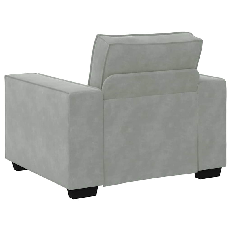 vidaXL Kanapé Szett párnával 3 pcs Szürke 220 x 78 x 84 cm Bársony