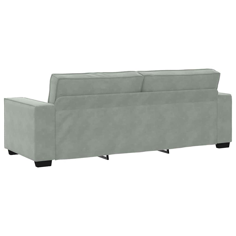 vidaXL Kanapé Szett párnával 3 pcs Szürke 220 x 78 x 84 cm Bársony
