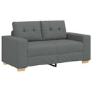 vidaXL Kanapé 3 pcs Sötétszürke 221 x 80 x 80 cm Lábbal kevert anyag