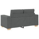 vidaXL Kanapé 3 pcs Sötétszürke 221 x 80 x 80 cm Lábbal kevert anyag