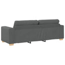 vidaXL Kanapé 3 pcs Sötétszürke 221 x 80 x 80 cm Lábbal kevert anyag