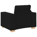 vidaXL Kanapé 3 pcs Fekete 221 x 80 x 80 cm Lábbal kevert anyag