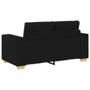 vidaXL Kanapé 3 pcs Fekete 221 x 80 x 80 cm Lábbal kevert anyag