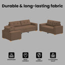 vidaXL Kanapé 3 pcs Barna 221 x 80 x 80 cm Lábbal kevert anyag