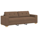 vidaXL Kanapé 3 pcs Barna 221 x 80 x 80 cm Lábbal kevert anyag