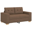 vidaXL Kanapé 3 pcs Barna 221 x 80 x 80 cm Lábbal kevert anyag