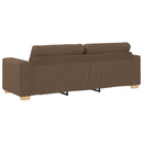 vidaXL Kanapé 3 pcs Barna 221 x 80 x 80 cm Lábbal kevert anyag