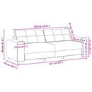 vidaXL Kanapé 3 db Barna Lábbal kevert anyag