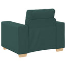 vidaXL Kanapé 3 pcs Sötétzöld 221 x 80 x 80 cm Lábbal kevert anyag
