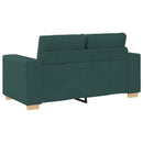 vidaXL Kanapé 3 pcs Sötétzöld 221 x 80 x 80 cm Lábbal kevert anyag