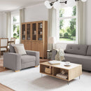 vidaXL Kanapé 3 pcs Tópszínű 221 x 80 x 80 cm Lábbal kevert anyag